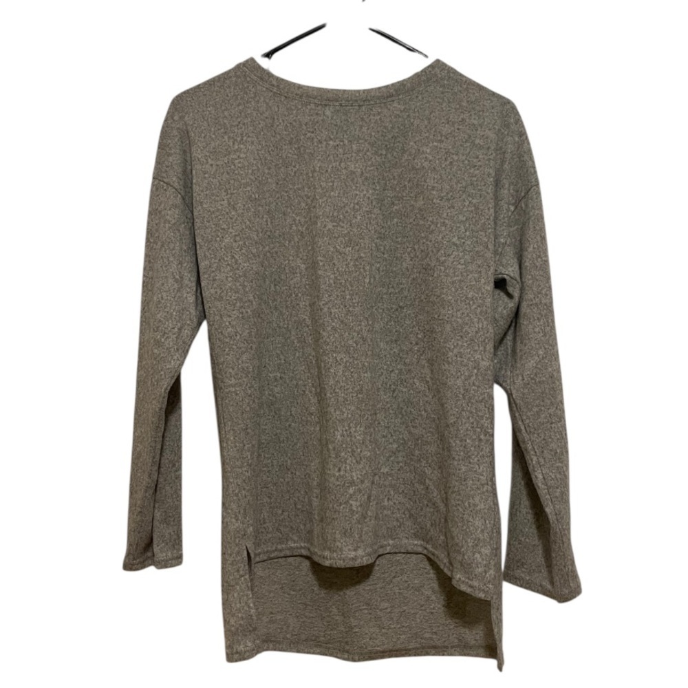 Jaclyn Intimates Gray Long Sleeve Jersey Top Size Small